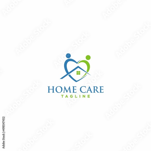 home care medical healthy logo design