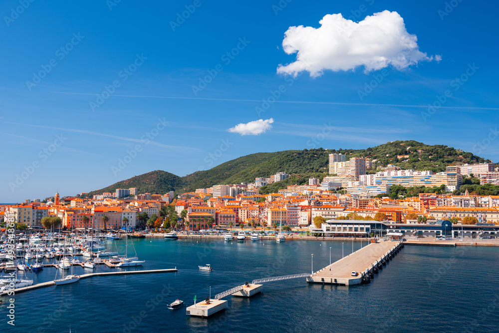 Ajaccio, Corsica, France Coastal Skyline