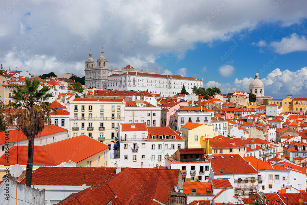 Lisbon, Portugal city skyline over the Alfama