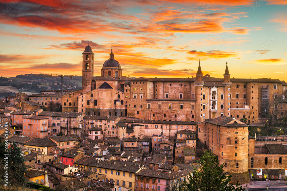 Urbino, Italy Medieval Walled City in the Marche Region
