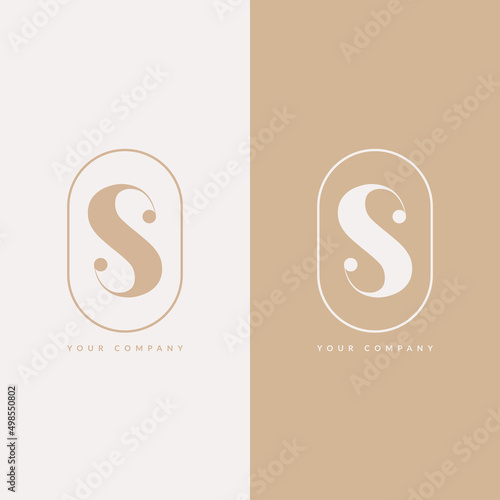 luxury elegant letter s beauty logo design vector