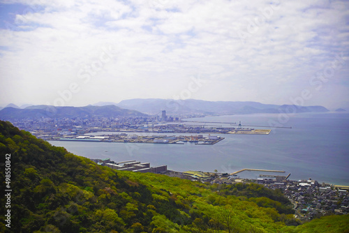 The state of the city of Takamatsu City, Kagawa Prefecture as seen from Yashima photo
