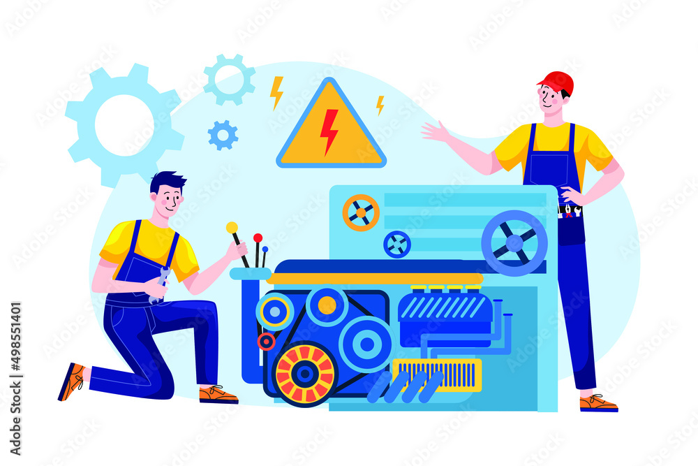 Construction service Illustration concept. Flat illustration isolated on white background Construction service Illustration concept. Flat illustration isolated on white background