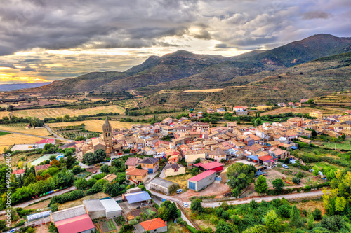 Loarre town in Huesca Province of Aragon, Spain