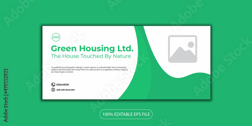 Creative corporate minimal modern business marketing social media Facebook cover web banner post template 
