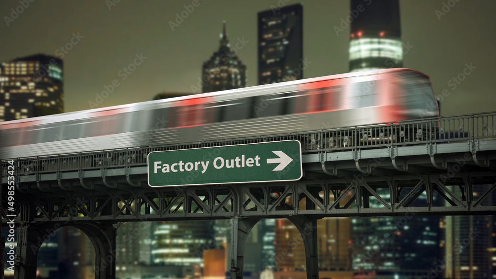 Fototapeta premium Street Sign FACTORY OUTLET
