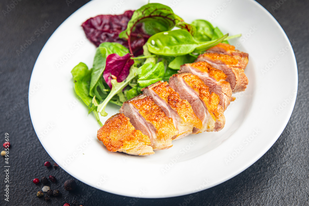duck breast fried poultry bbq grill meat healthy food fresh meal food snack on the table copy space food background duck breast fried poultry bbq grill meat healthy food fresh meal food snack on the table copy space food background