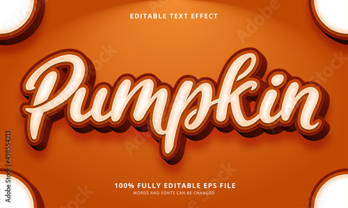 Pumpkin text style editable text effect