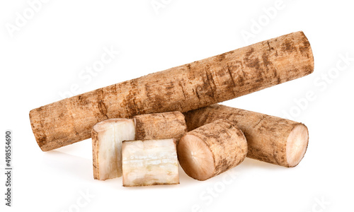 Burdock roots isolated white background