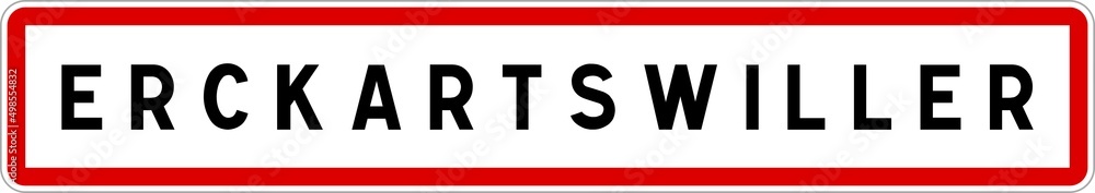 Panneau entrée ville agglomération Erckartswiller / Town entrance sign Erckartswiller Panneau entrée ville agglomération Erckartswiller / Town entrance sign Erckartswiller