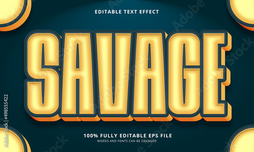 Savage text style editable text effect