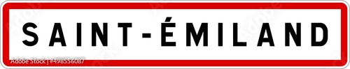 Panneau entrée ville agglomération Saint-Émiland / Town entrance sign Saint-Émiland