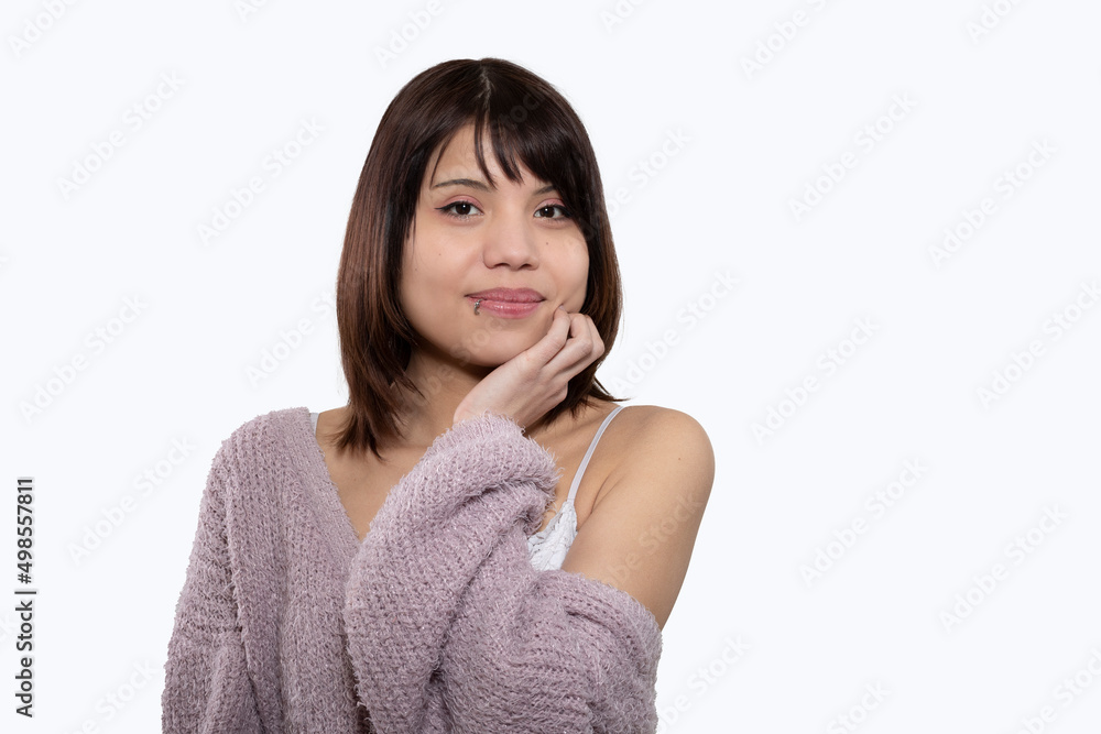 Modern woman with a successful expression Modern woman with a successful expression