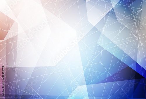 Light Blue, Yellow vector template with crystals, triangles.