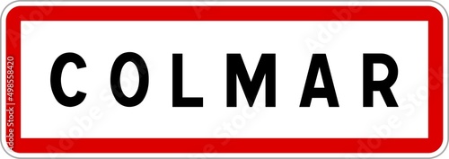 Panneau entrée ville agglomération Colmar / Town entrance sign Colmar