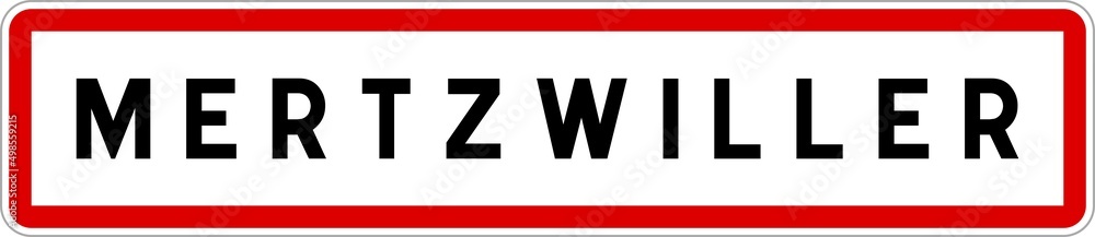 Panneau entrée ville agglomération Mertzwiller / Town entrance sign Mertzwiller Panneau entrée ville agglomération Mertzwiller / Town entrance sign Mertzwiller
