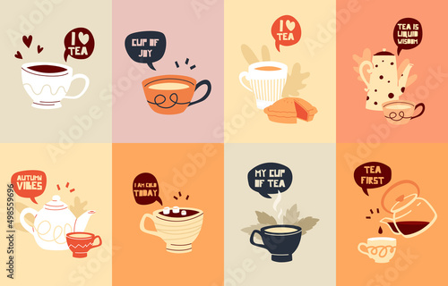 Tea Cards Or Posters Set