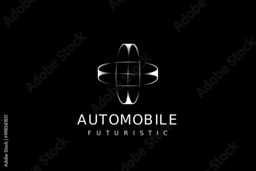dynamic black automotive logo design