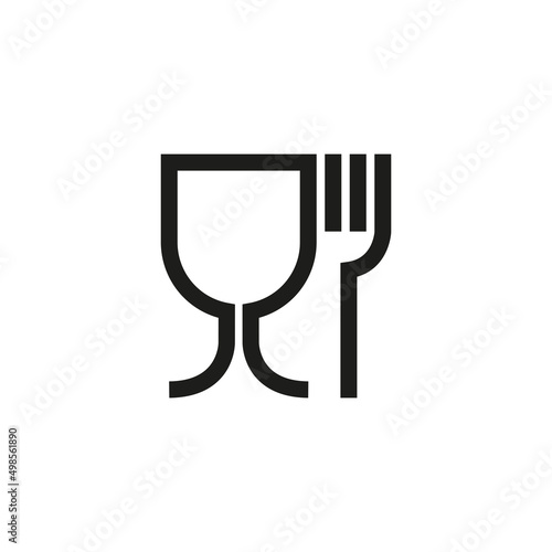 Icon of harmless material. Simple flat vector illustration on a white background