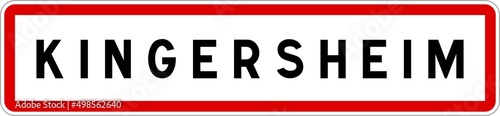 Panneau entrée ville agglomération Kingersheim / Town entrance sign Kingersheim