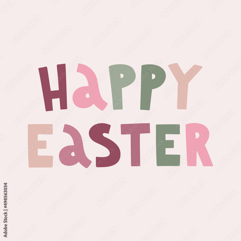 Happy easter lettering