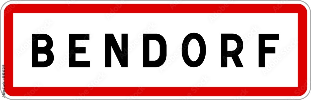 Panneau entrée ville agglomération Bendorf / Town entrance sign Bendorf