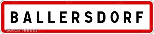 Panneau entr  e ville agglom  ration Ballersdorf   Town entrance sign Ballersdorf