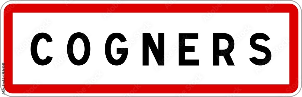 Panneau entrée ville agglomération Cogners / Town entrance sign Cogners Panneau entrée ville agglomération Cogners / Town entrance sign Cogners