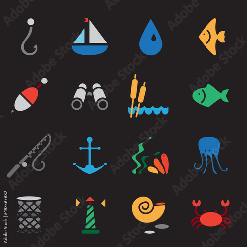 Marine and Fishing Icons