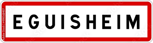 Panneau entr  e ville agglom  ration Eguisheim   Town entrance sign Eguisheim