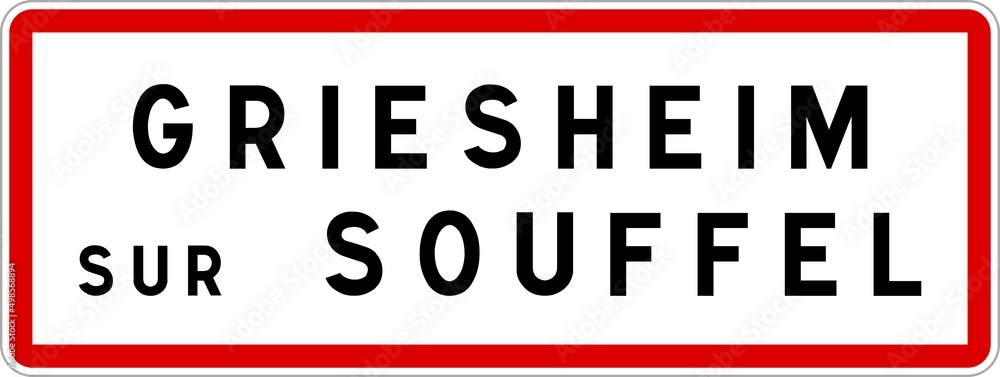 Panneau entrée ville agglomération Griesheim-sur-Souffel / Town entrance sign Griesheim-sur-Souffel Panneau entrée ville agglomération Griesheim-sur-Souffel / Town entrance sign Griesheim-sur-Souffel