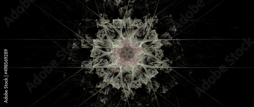 Digitally Rendered Beautifully exquisite symmetrical rotating fractal dynamic energy photo