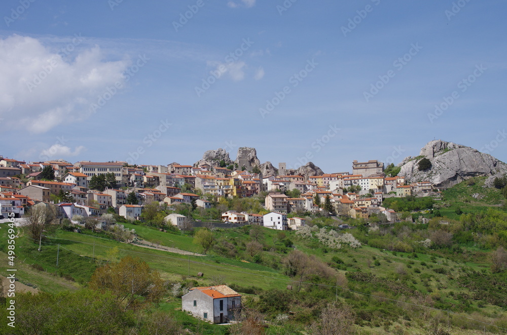 Pietrabbondante :  characteristic village of high Molise in the province of Isernia - Italy