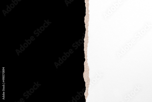 Half- ripped paper background template photo