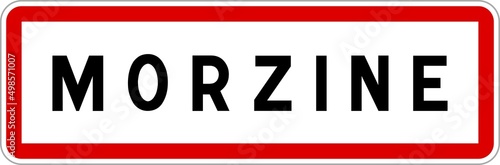 Fotografía Panneau entrée ville agglomération Morzine / Town entrance sign Morzine