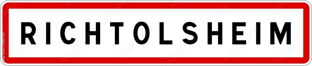 Panneau entrée ville agglomération Richtolsheim / Town entrance sign Richtolsheim Panneau entrée ville agglomération Richtolsheim / Town entrance sign Richtolsheim