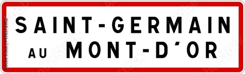 Panneau entrée ville agglomération Saint-Germain-au-Mont-d'Or / Town entrance sign Saint-Germain-au-Mont-d'Or © BaptisteR