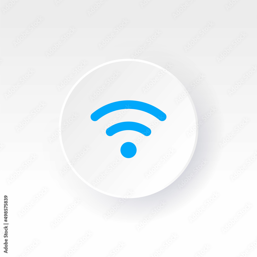 Wifi icon soft ui with shadow. Vector wi-fi signal black. Wireless icon. WIFI internet sign isolated on white background, flat minimal style, vector illustration. Stock vector. Wifi icon soft ui with shadow. Vector wi-fi signal black. Wireless icon. WIFI internet sign isolated on white background, flat minimal style, vector illustration. Stock vector.