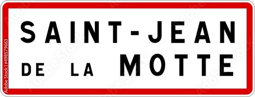 Panneau entrée ville agglomération Saint-Jean-de-la-Motte / Town entrance sign Saint-Jean-de-la-Motte