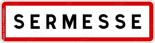Panneau entrée ville agglomération Sermesse / Town entrance sign Sermesse