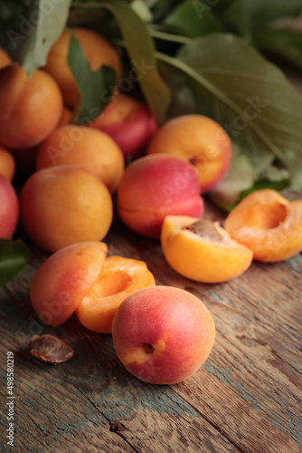 Juicy fresh apricots.