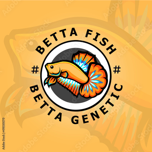 Betta fish cupang mascot logo photo