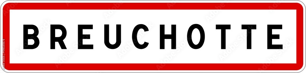 Panneau entrée ville agglomération Breuchotte / Town entrance sign Breuchotte