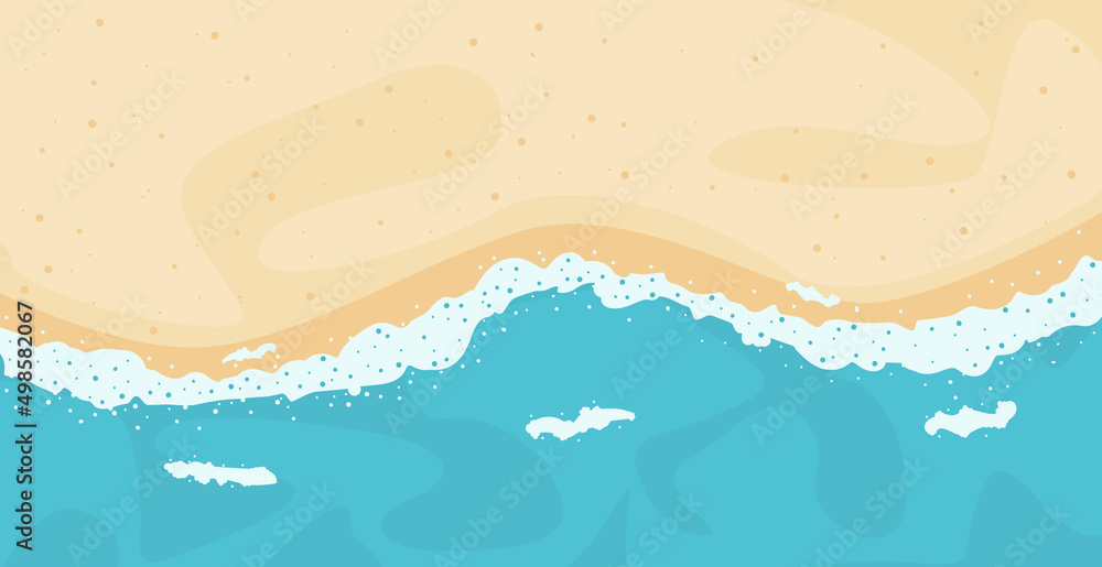 Summer beach. Top view. Paradise nature place for cute vacation. ocean or sea seashore. seaside landscape background illustration. Summer beach. Top view. Paradise nature place for cute vacation. ocean or sea seashore. seaside landscape background illustration.