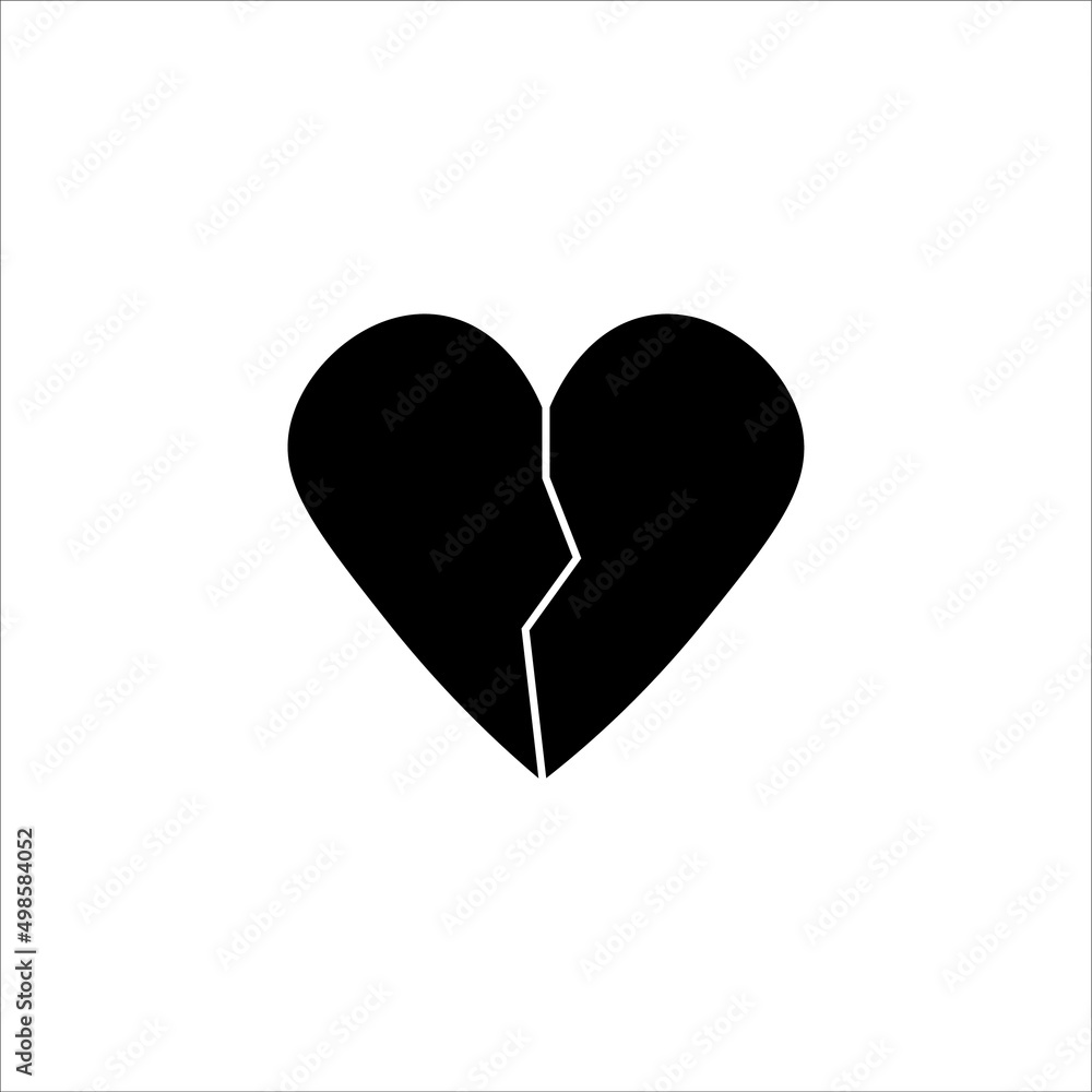 broken heart icon vector illustration symbol broken heart icon vector illustration symbol