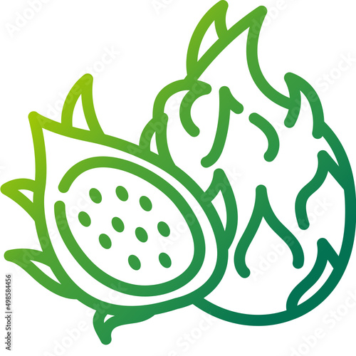 dragon fruit gradient icon