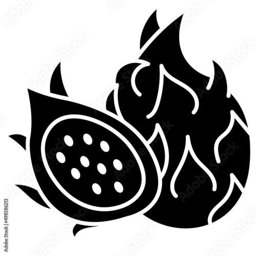 dragon fruit solid icon