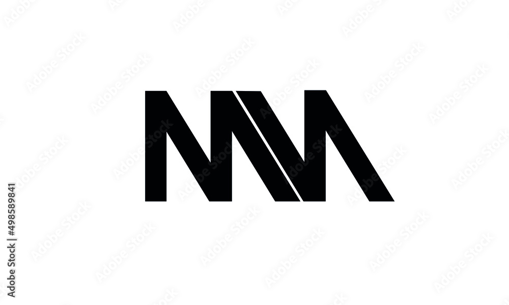 initials alphabet logo icon vector MN NM