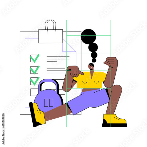 Fitness clubs and gyms pandemic regulations abstract concept vector illustration. Covid19 business restrictions ease, social distancing, clean equipment, training session abstract metaphor.