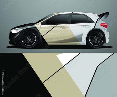 Rally car decal graphic wrap vector  abstract background